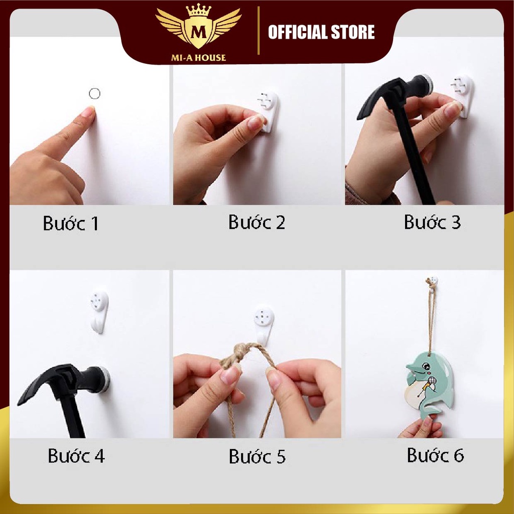 Móc treo đồ đóng đinh chắc chắn - Móc treo đồ tiện lợi - giá rẻ