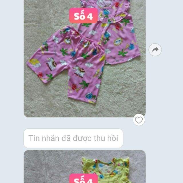 Combo 6 bộ bé gái