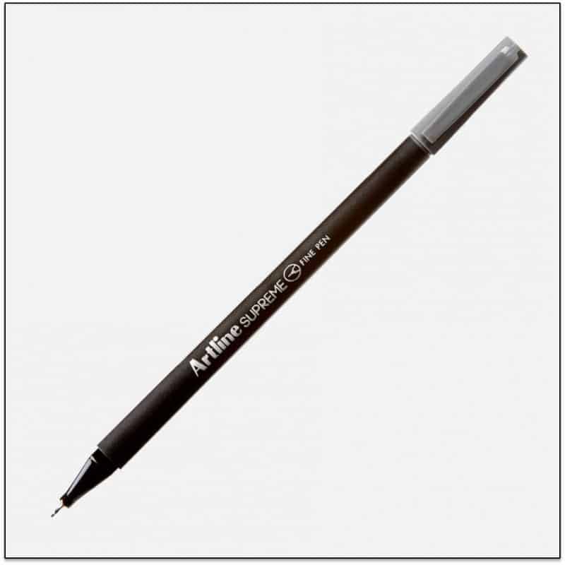 Bút kim màu Artline Supreme EPFS-200 - 0.4mm - Màu xám (Grey)