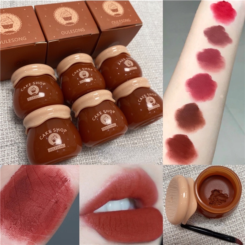 Oulesong Son Môi Màu Lì Tinh Tế Lâu Trôi Không Dính Cốc Tự Nhiên