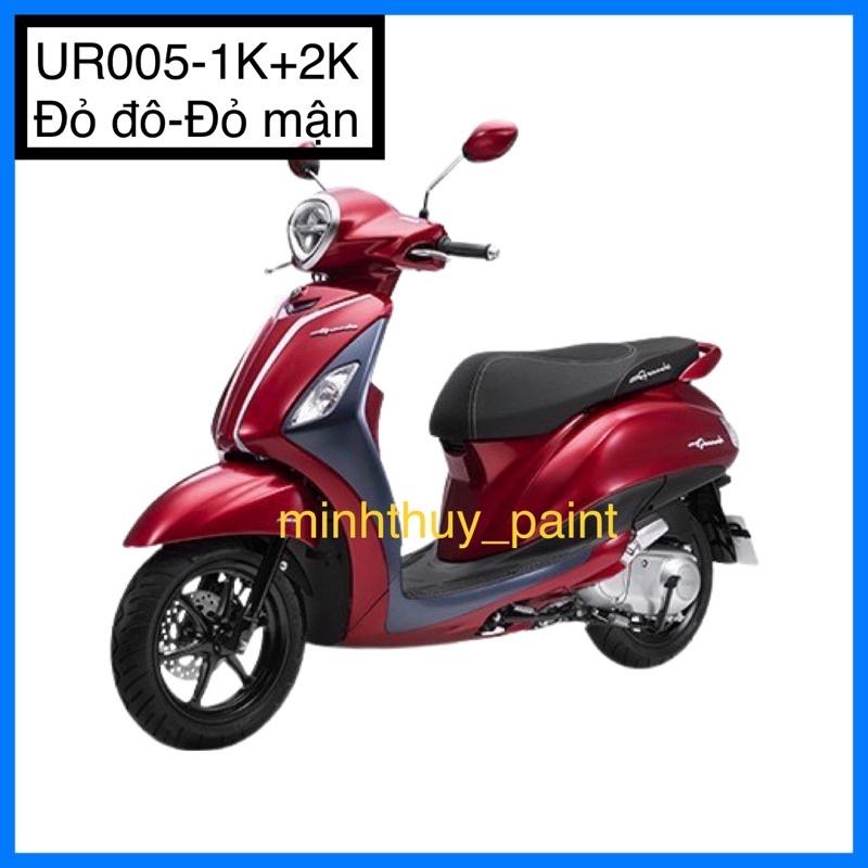 Sơn xe máy Yamaha Grande màu Đỏ đô UR005-1K và UR005-2K Ultra Motorcycle Colors