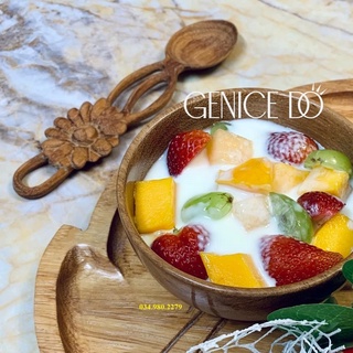 Muỗng gỗ thìa gỗ bông hoa phong cách và lãng mạn làm quà tặng cho bạn gái và có thể dùng hàng ngày