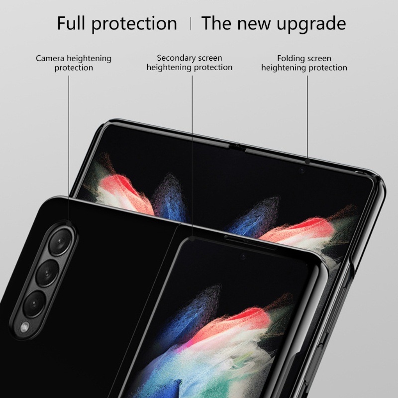 CHÍNH HÃNG Bao da ốp lưng 2 mặt điện thoại mặt gương cho Z Fold 3 4 LẬT NGANG samsung ZFold3 Zfold4 samsung W22