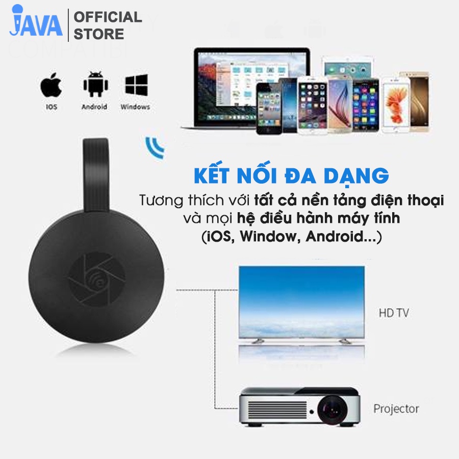 HDMI không dây Chrome Cast - Truyền hình ảnh video từ điện thoại, máy tính sang máy chiếu, màn hình, tivi