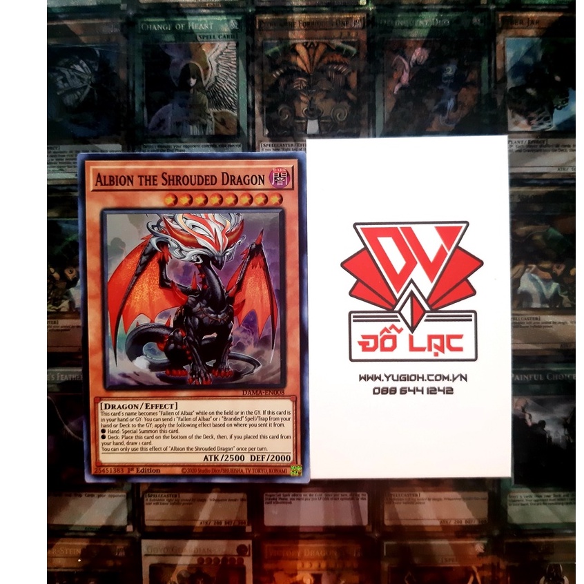 [ ĐỖ LẠC SHOP ] Thẻ Bài Yugioh Monster Albion the Shrouded Dragon - DAMA-EN008 - Super Rare 1st Edition