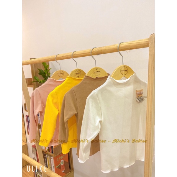 Áo giữ nhiệt cotton len co giãn 4 chiều phối hình siêu dễ thương cho bé