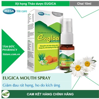 Xịt Họng Thảo Dược EUGICA 10ml Giảm Đau Rát Họng, Ho kích ứng, nhuận phế - Mega we care