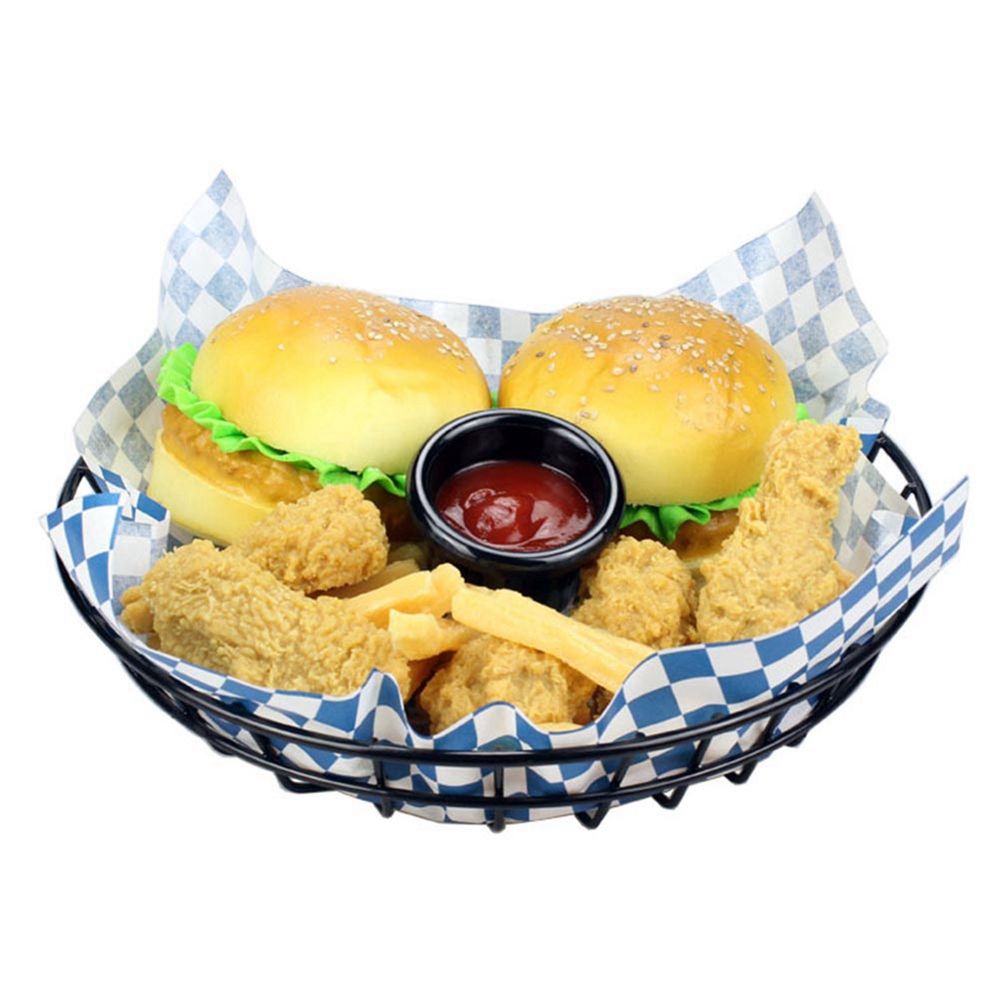 Rổ đựng khoai tây chiên bằng thép không gỉ màu đen tiện dụng cho nhà hàng