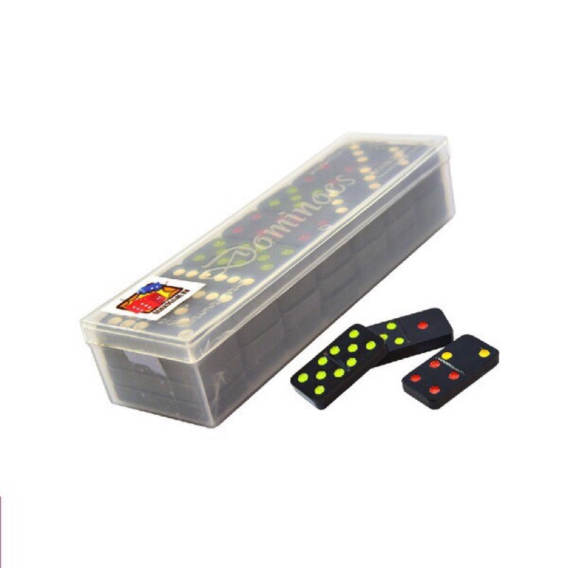 Cờ Domino Fataco 2.5cmx5cm có hộp nhựa đựng quân cờ lớn sơn màu rõ nét