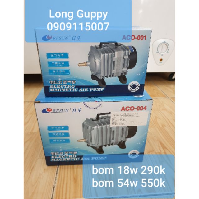Máy thổi oxy cho dàn kệ nuôi cá. 18w và 56w