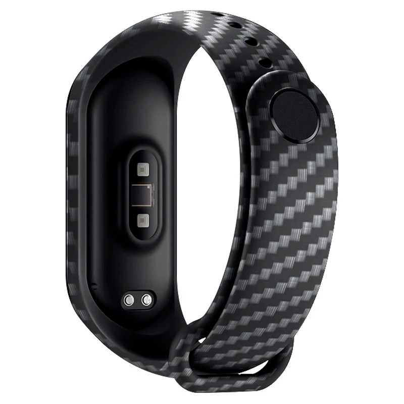 Dây Đeo Sợi Carbon Thời Trang Cho Mi Band 3 4 5 6 7 Mi Band