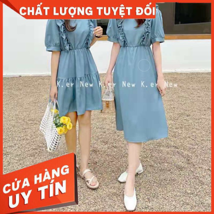 Đầm Nữ Chun Eo Bèo Xinh /hình thật