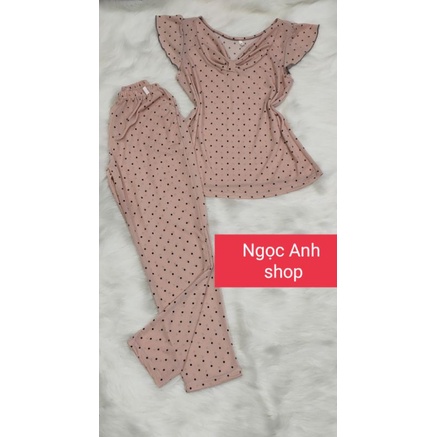 Bộ tay ngắn quần dài thun aty loại 1,thun cát thái