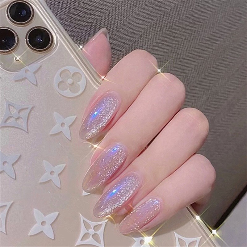 Móng Giả Thiết Kế Đơn Giản Nail Box Màu Thạch Mắt Mèo Phong Cách Hàn Quốc julynails.vn nb070