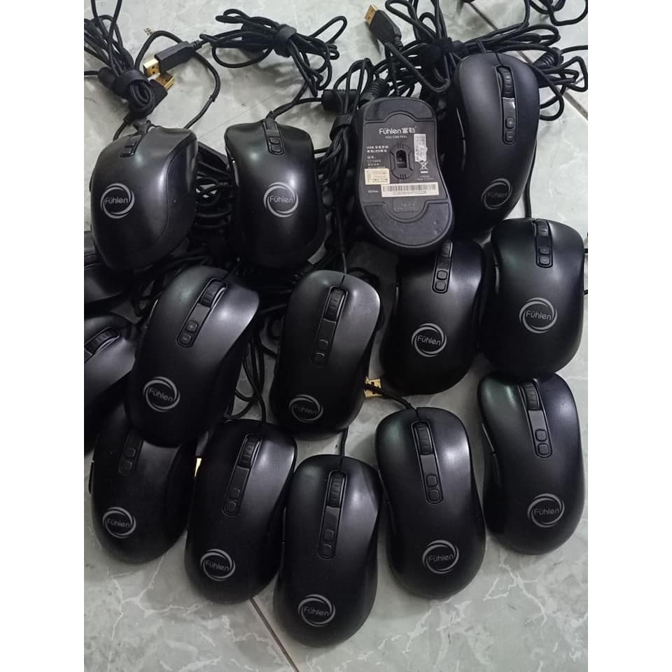 Chuột Game Fuhlen G92s cũ dùng tốt Led RGB - Chuột fulen G92, G90 Black chơi game cổng USB