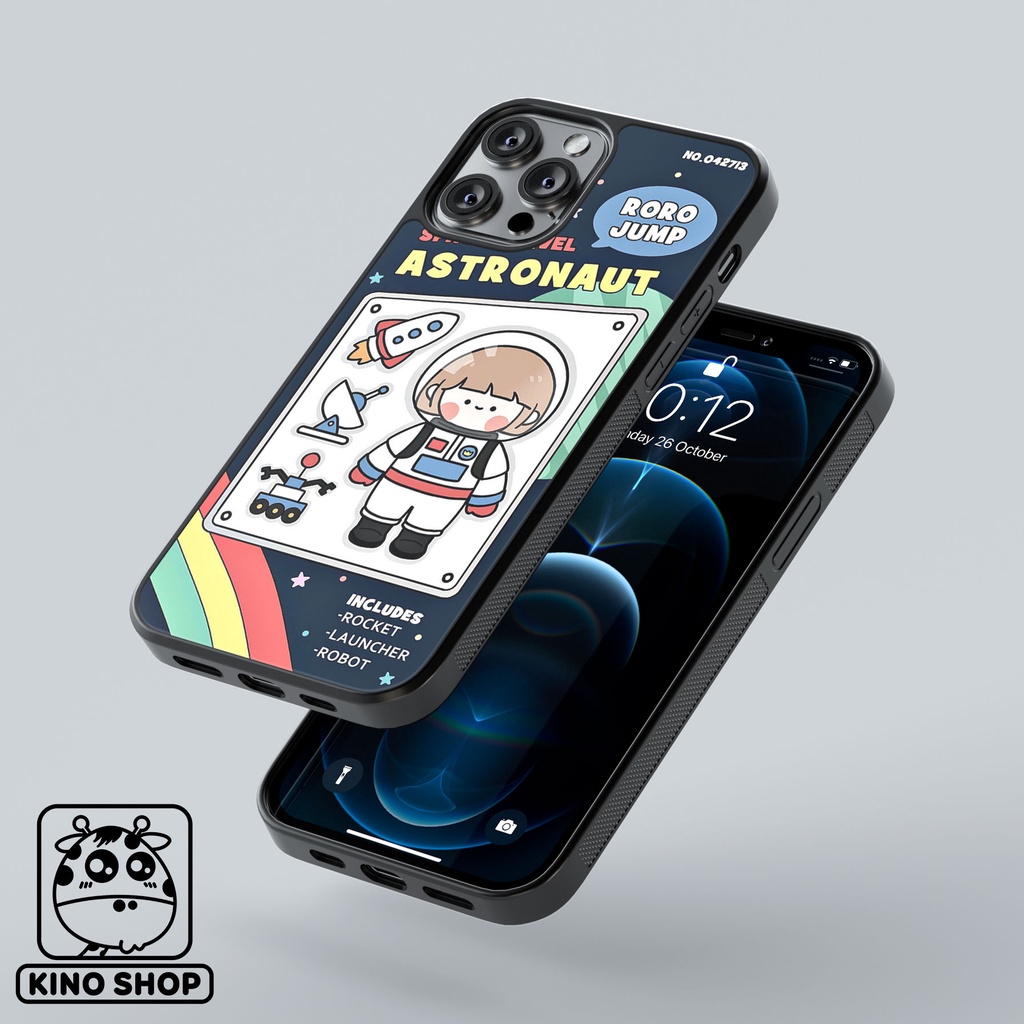 Ốp lưng iPhone KINOSHOP Rorojump viền dẻo đen silicon TPU chống ố vàng , chống va đập [ KN87 ]