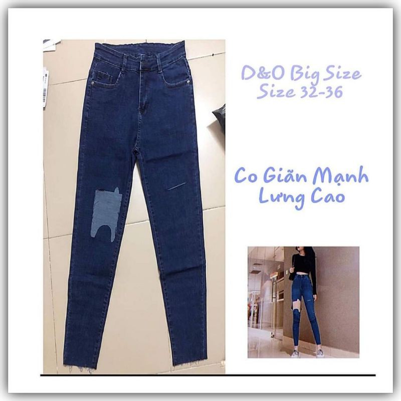 quần jean co giãn mạnh size 32-36 dành cho người mập