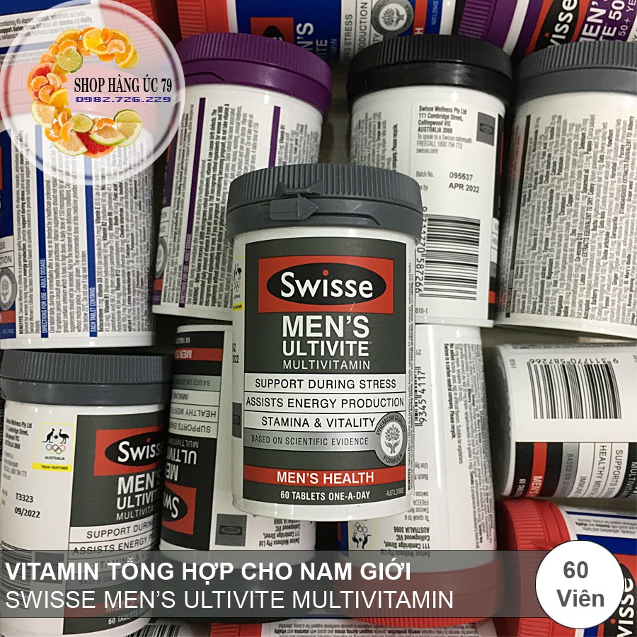 VITAMIN TỔNG HỢP NAM - SWISSE MEN’S ULTIVITE MULTIVITMIN 60 viên của Úc