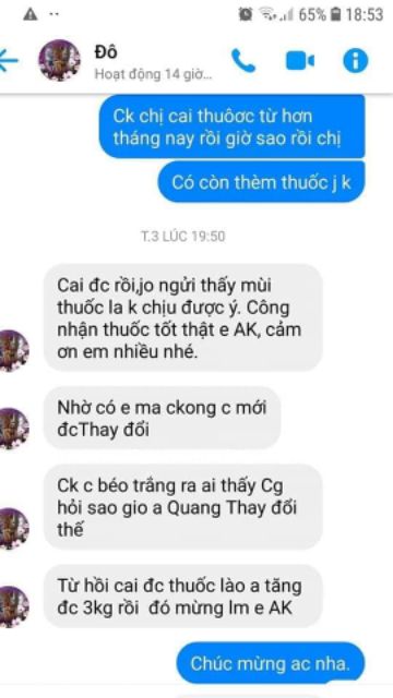 Cai thuốc lá, thuốc lào Vương Khang Tâm An plus