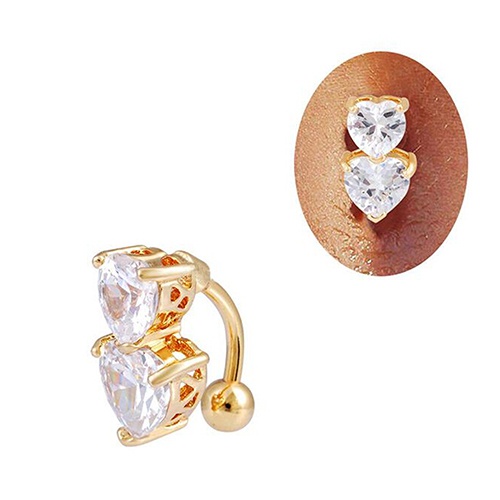 Một chiếc khuyên rốn đính đá hình trái tim thời trang cho nữ
