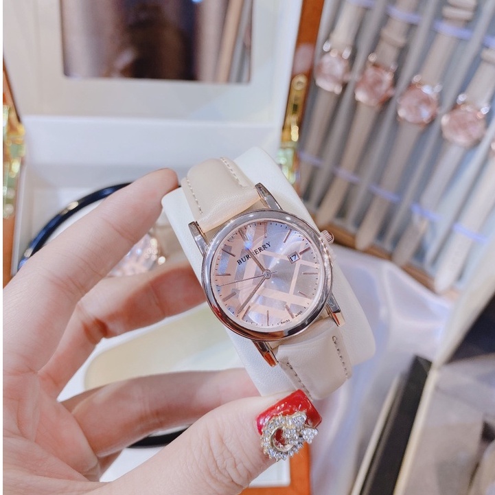 Đồng hồ nữ dây da cao cấp ,màu trắng sữa siêu đẹp ,BBR chính hãng Authentic ,mặt tròn [BH 24 tháng ] | BigBuy360 - bigbuy360.vn