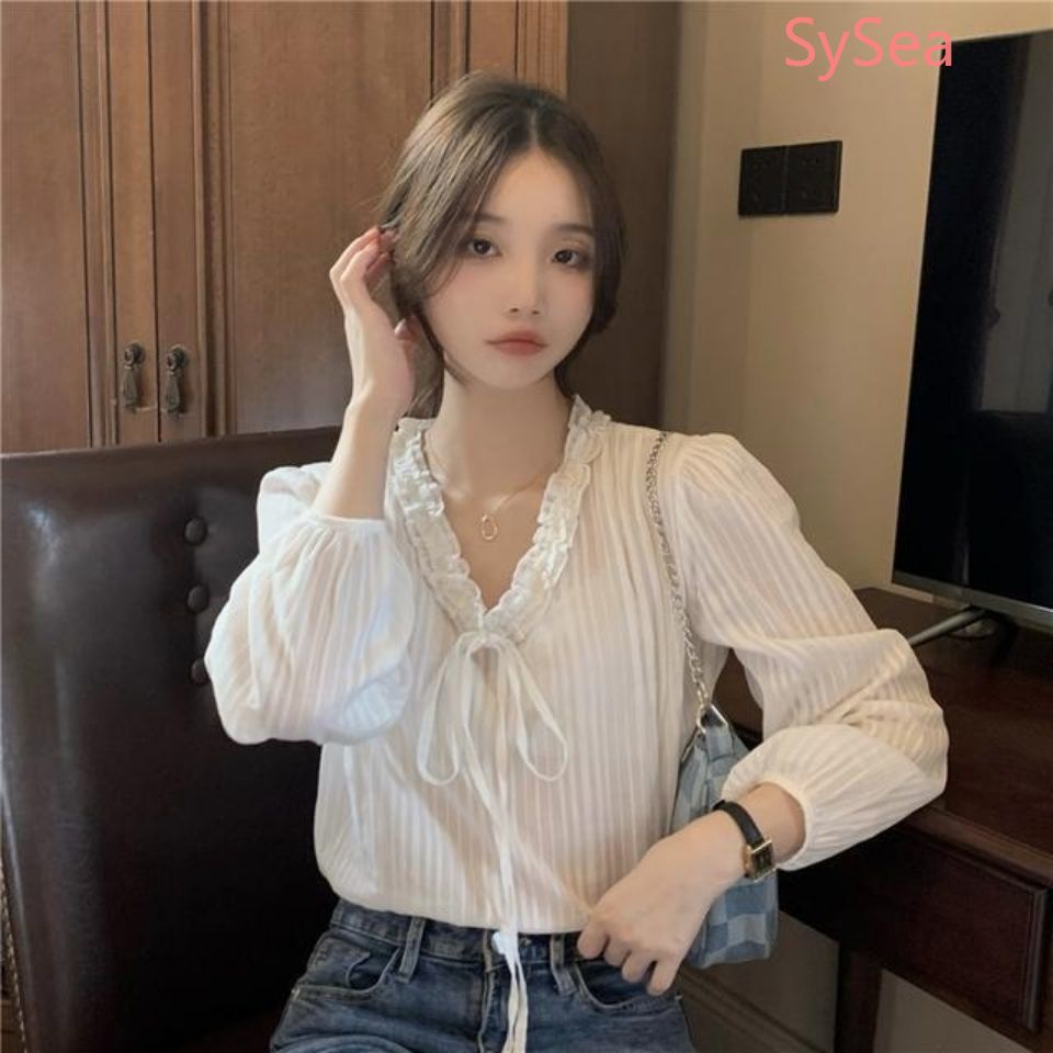 Áo Sơ Mi Kẻ Sọc Phong Cách Hàn Quốc Cho Nữ