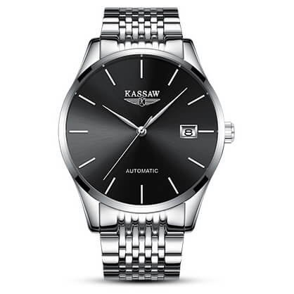 Đồng hồ nam chính hãng KASSAW K856-5 Kính sapphire ,chống xước,Chống nước ,BH 24 tháng,Máy cơ (Automatic) ,dây kim loại