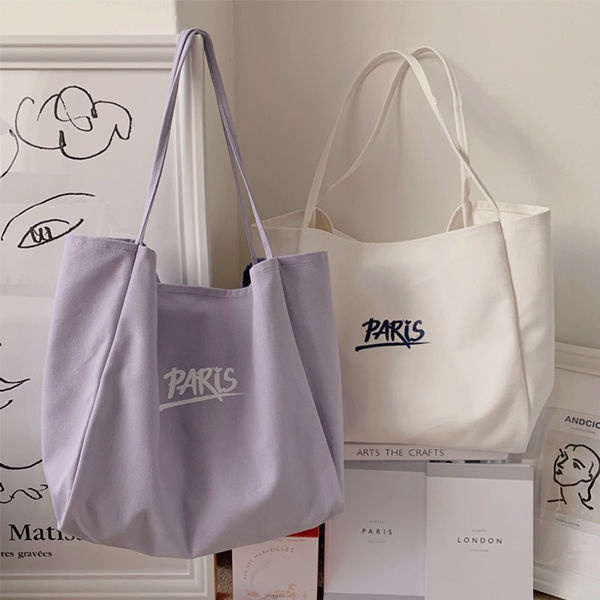 Túi xách vải canvas phong cách thời trang retro hàn quốc 2021 dành cho nữ