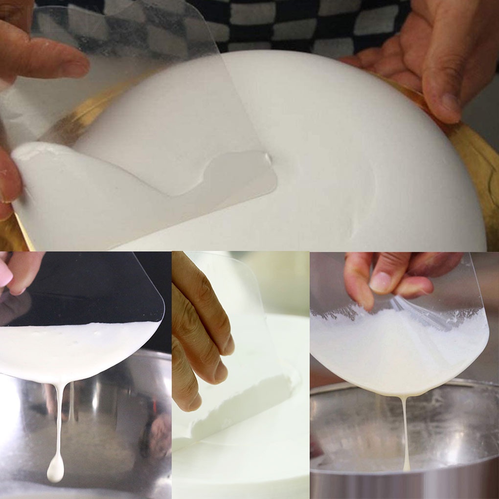 Set 5 Dụng Cụ Chà Láng Bánh Kem Bằng Nhựa Mềm Thân Thiện Với Môi Trường Có Thể Tái Sử Dụng