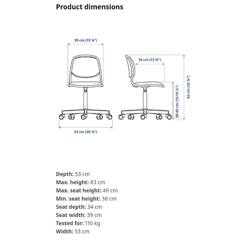 Ghế học sinh IKEA ORFJALL
