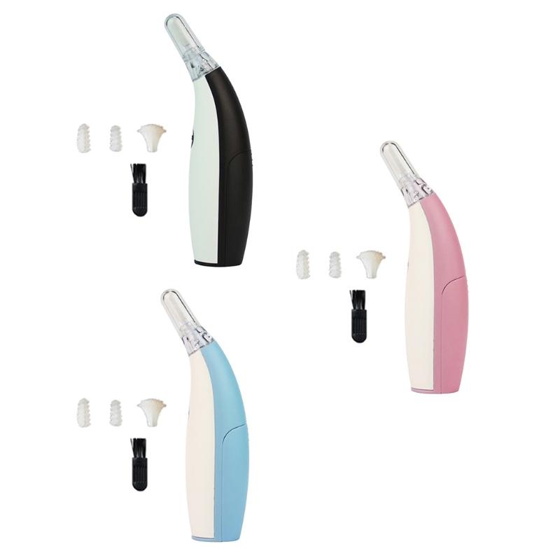 [Hàng mới về] Dụng cụ lấy ráy tai tự động bằng silicon mềm an toàn với đèn led cho bé và người lớn