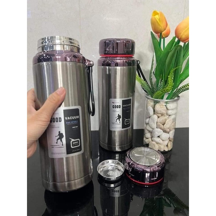 BÌNH GIỮ NHIỆT INOX CAO CẤP L7 NẮP KIỂU MỚI 1200ML-1500ML NHIỀU MÀU