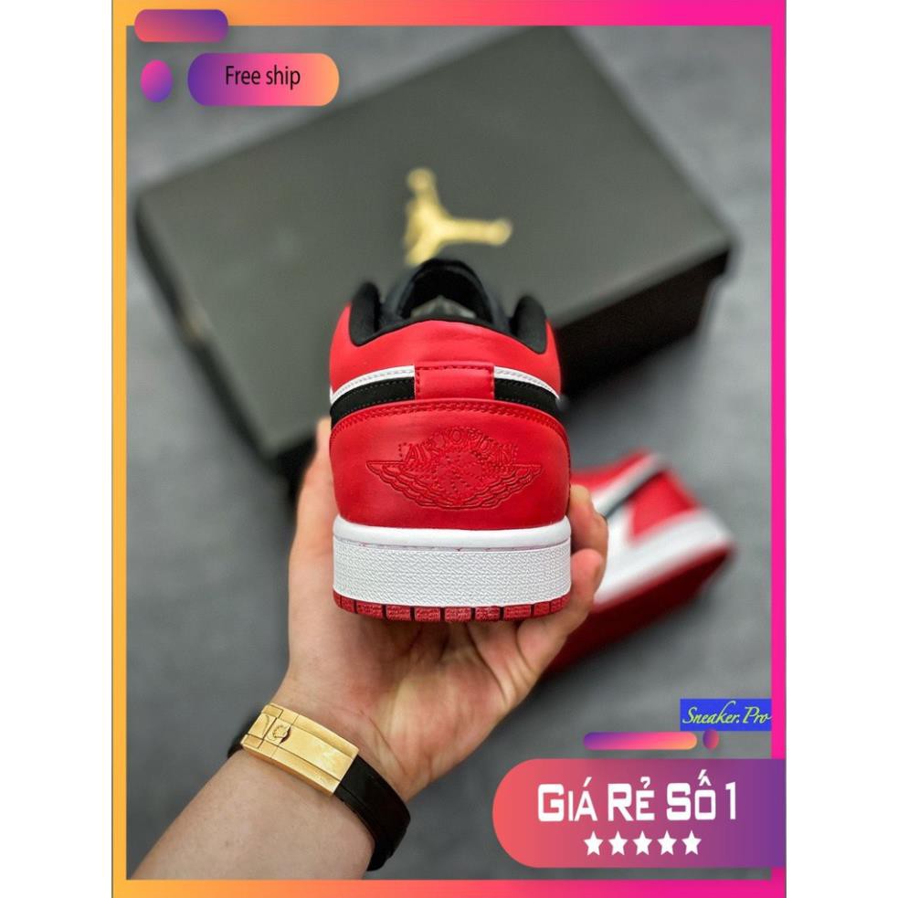 (FULL BOX + QUÀ TẶNG) Giày thể thao AIR Jordan 1 Low Black Toe cổ thấp siêu đẹp dành cho nam và nữ | BigBuy360 - bigbuy360.vn