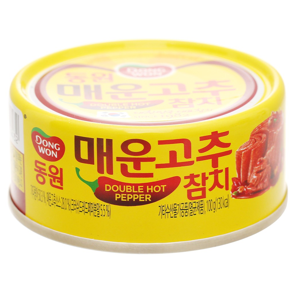 Cá Ngừ Dongwon Vị Ớt Cay Và Cay Gấp Đôi Hộp 100G