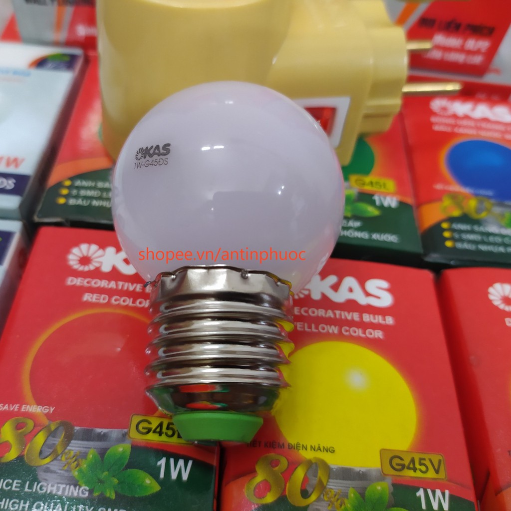 COMBO ĐUÔI ĐÈN CÔNG TẮC KÈM BÓNG LED 1W SOPOKA,OKAS - GÍA ĐÃ KÈM BÓNG