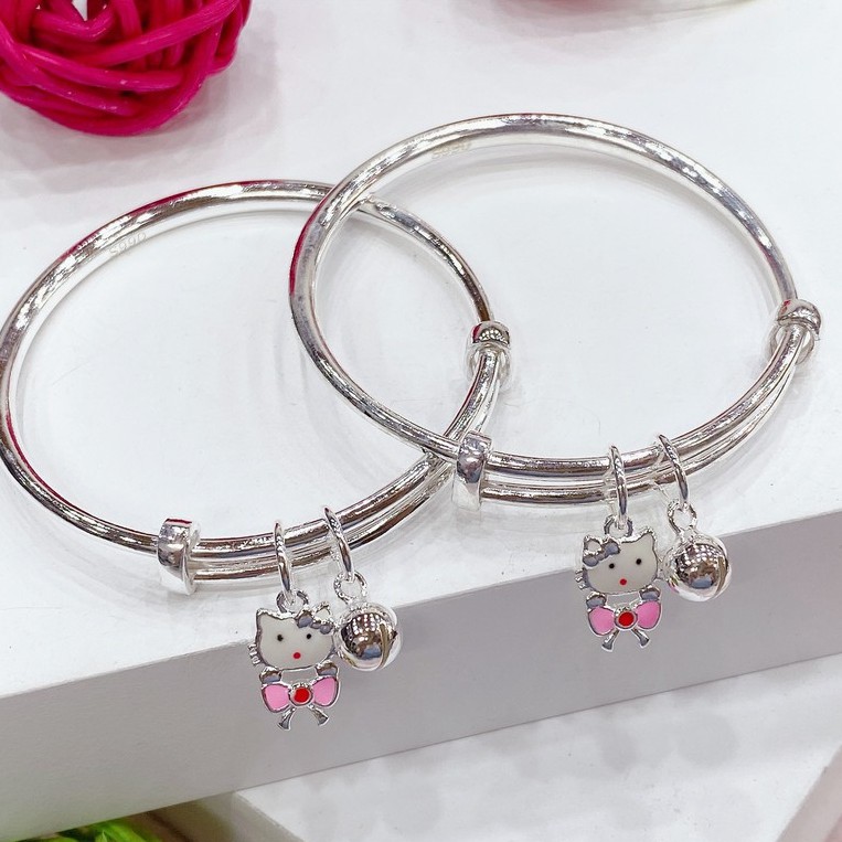 Lắc tay bạc ta cho bé- Lắc tay có thể khắc tên bé theo yêu cầu- LTB10016