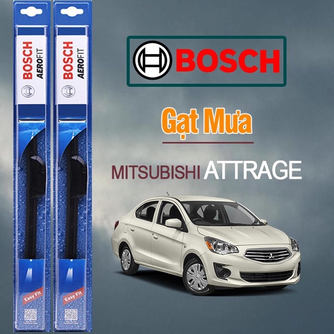 Gạt Mưa Xe Mitsubishi Attrage Thương Hiệu BOSC.H Lưỡi Silicone Cao Cấp - Giá 1 đôi