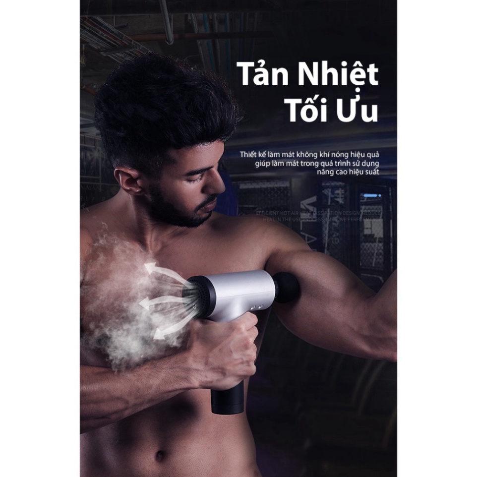 Máy massage cầm tay KAIZOO - 6 Cấp Độ - Máy massage toàn thân chuyên sâu, giảm đau cơ
