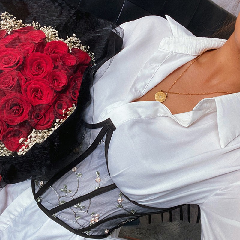 Đai nịt lưới thêu hoa gợi cảm cho nữ | BigBuy360 - bigbuy360.vn