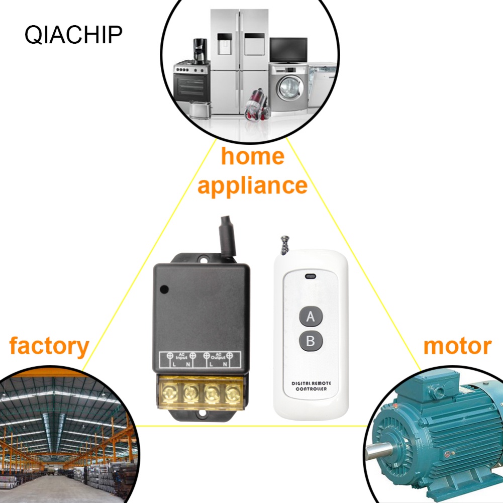 Công Tắc Điều Khiển Từ Xa Không Dây Aubess 433Mhz 220v 110v 30A Cho Máy Bơm Nước / Đèn