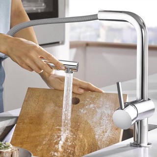 Vòi rửa bát rút dây GROHE Minta