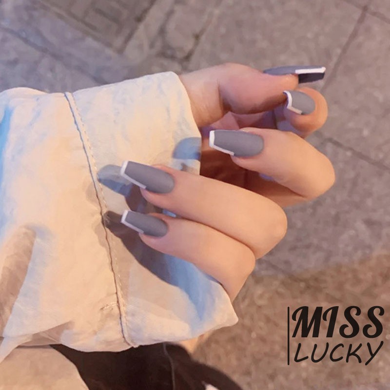 Set 24 móng giả trang trí thời trang cá tính cho nữ