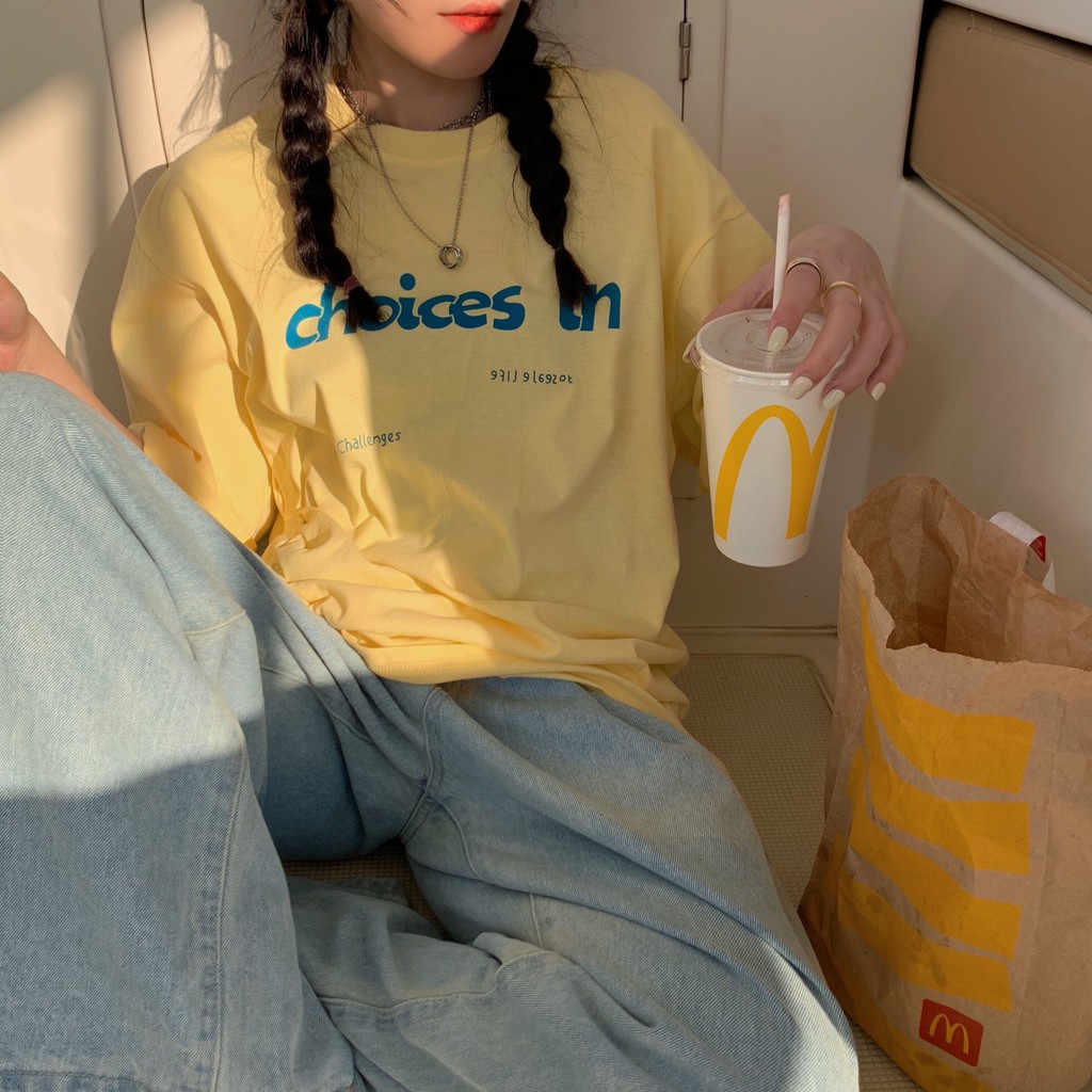 Áo thun nữ dáng dài rộng thời trang phong cách hàn quốc cho nữ