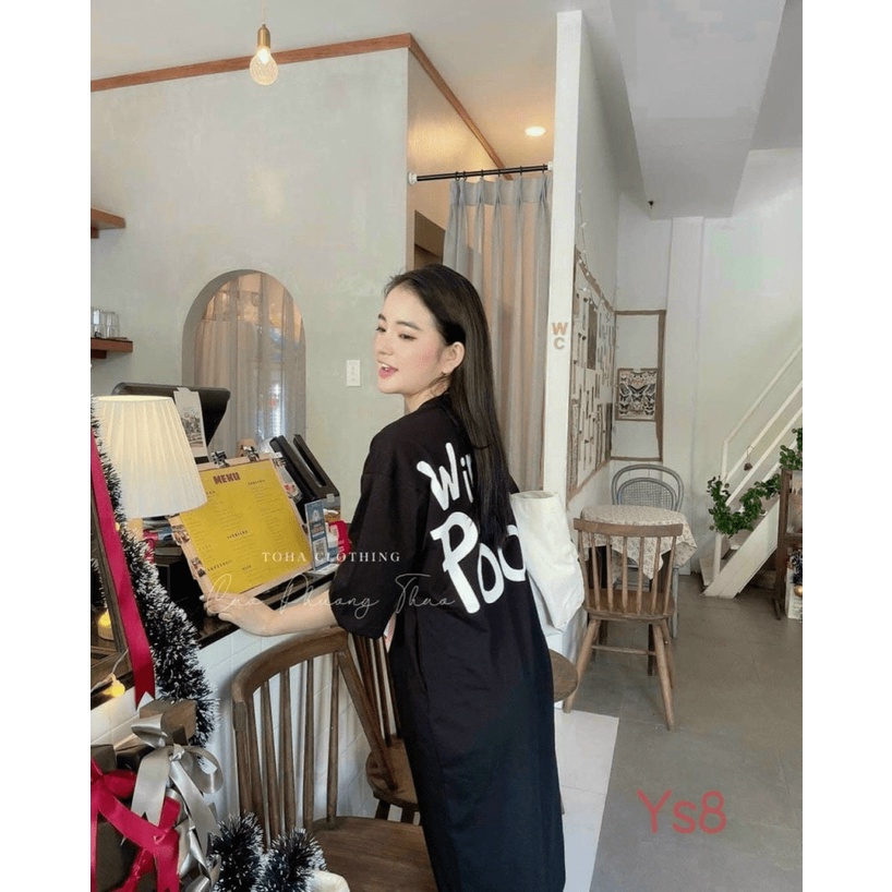 ĐẦM SUÔNG COTTON IN GẤU CHE KHUYẾT ĐIỂM  ĐẸP LUNG LINH