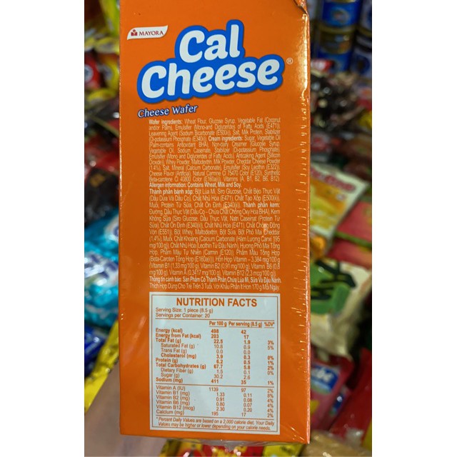 Bánh xốp phô mai Cal Cheese hộp 20 cái x 8.5g