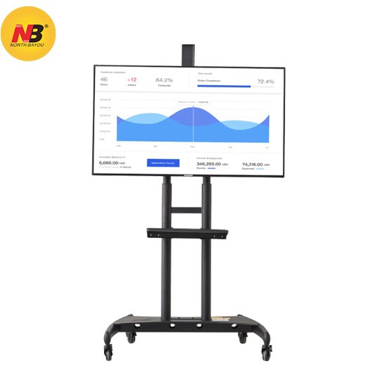 Giá Treo TiVi Di Động AVA1800 Nhập Khẩu Chính Hãng North Bayou Lắp Cho Màn Hình 55" - 80"