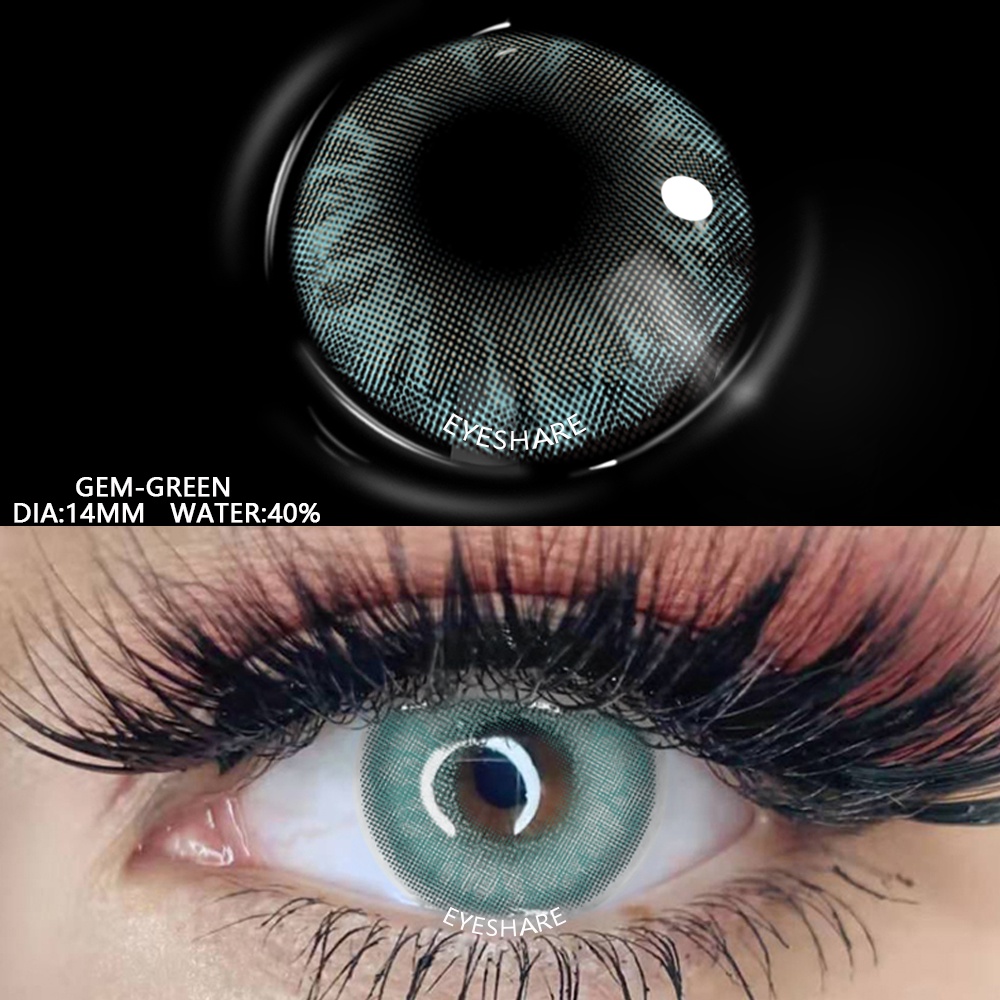 EYESHARE [Hàng mới về] Bộ 2 kính áp tròng mềm mại nhiều màu sắc tùy chọn