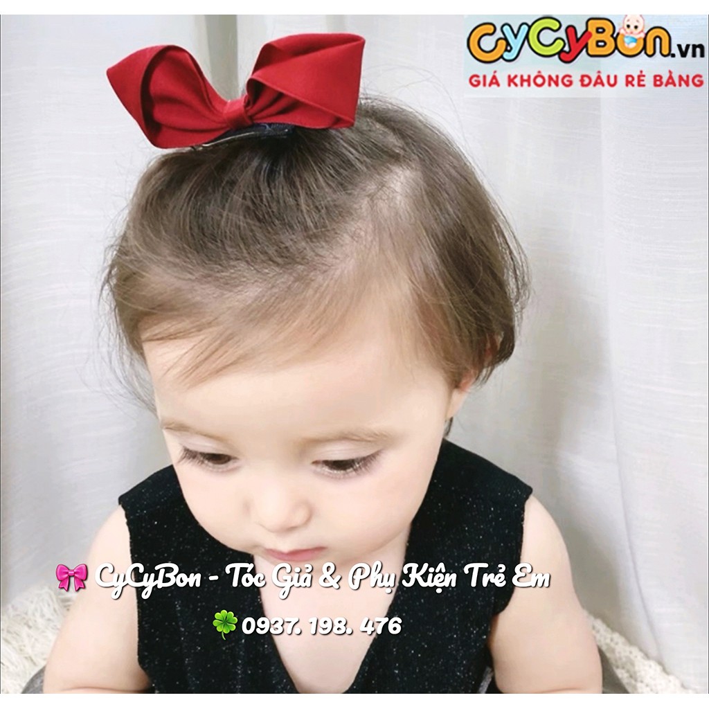 Kẹp Tóc Cho Bé Gái Nơ Đỏ Đô Siêu Cưng - Diện Tết Giáng Sinh Bao Xinh Luôn Ạ !