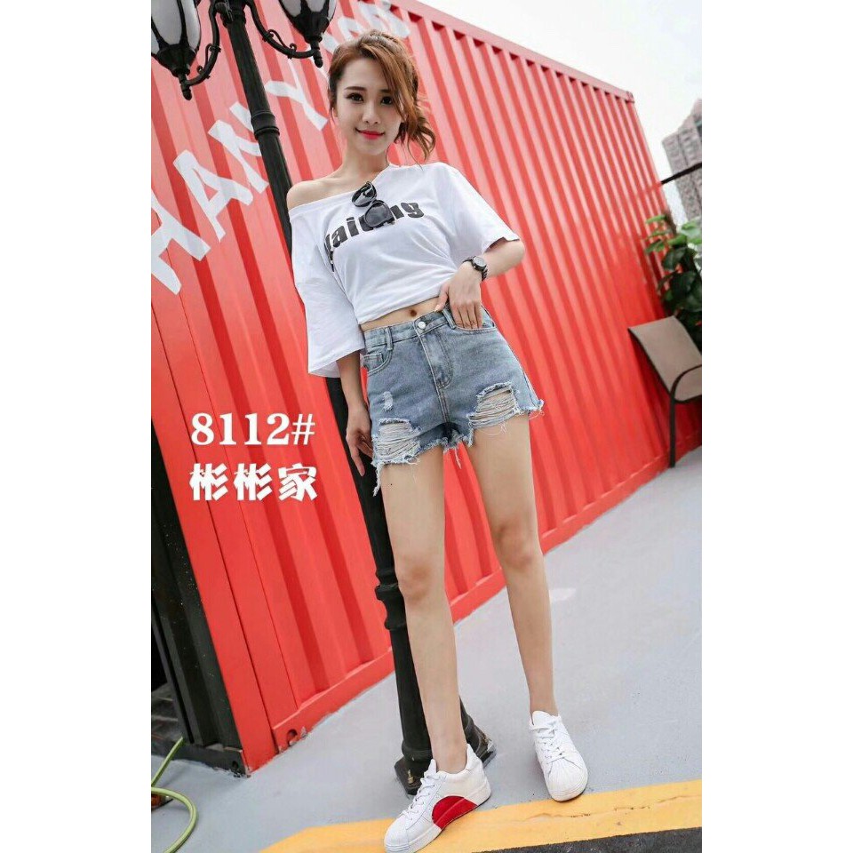 Quần short jeans wax rách hàng nhập Quảng Châu