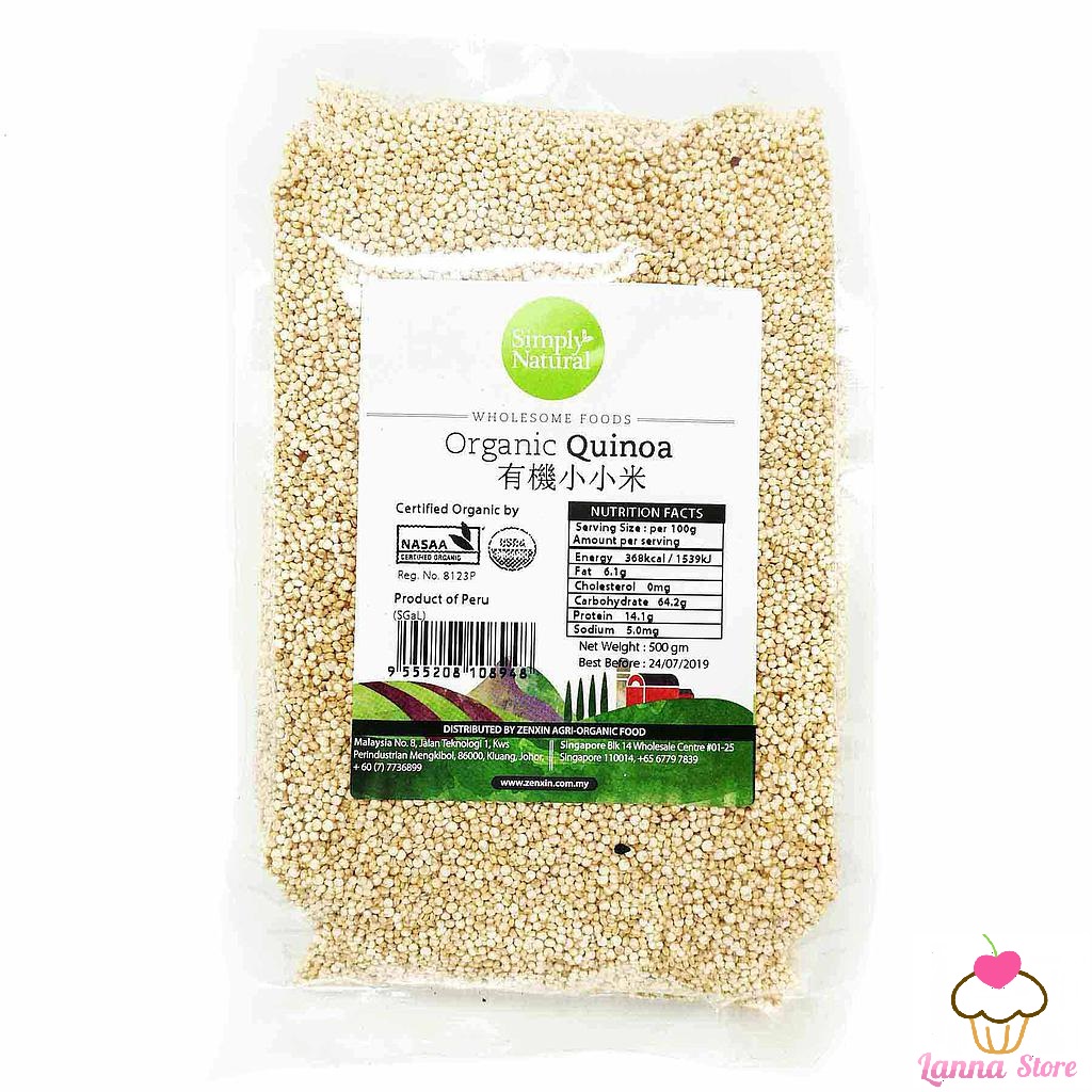 [HOT] Hạt diêm mạch quinoa trắng Simply Natural 500gr